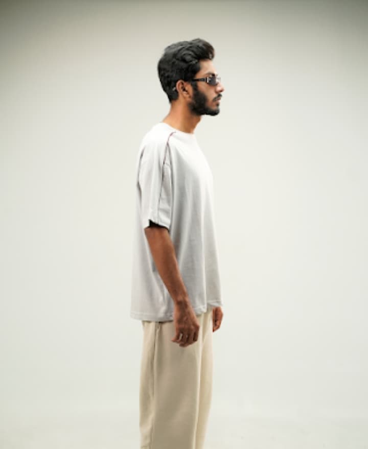 Cloud White Linear Edge Tee